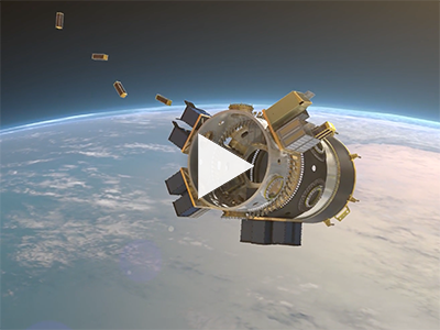 This animation shows how the SSO-A Smallsat Express will deploy a record-breaking 64 satellites.