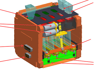 The mechanical design concept for the HawkEye Ocean Color Sensor. Credit: NASA GSFC
