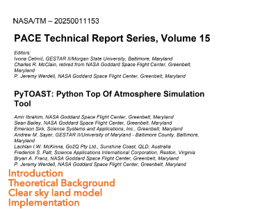 PyTOAST: Python Top Of Atmosphere Simulation Tool PyTOAST: Python Top Of Atmosphere Simulation Tool