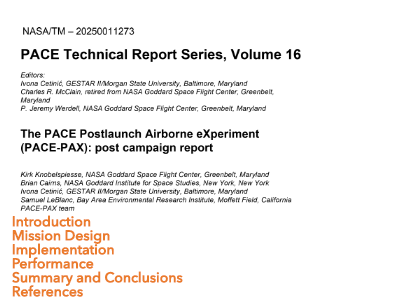 The PACE Postlaunch Airborne eXperiment (PACE-PAX): post campaign report