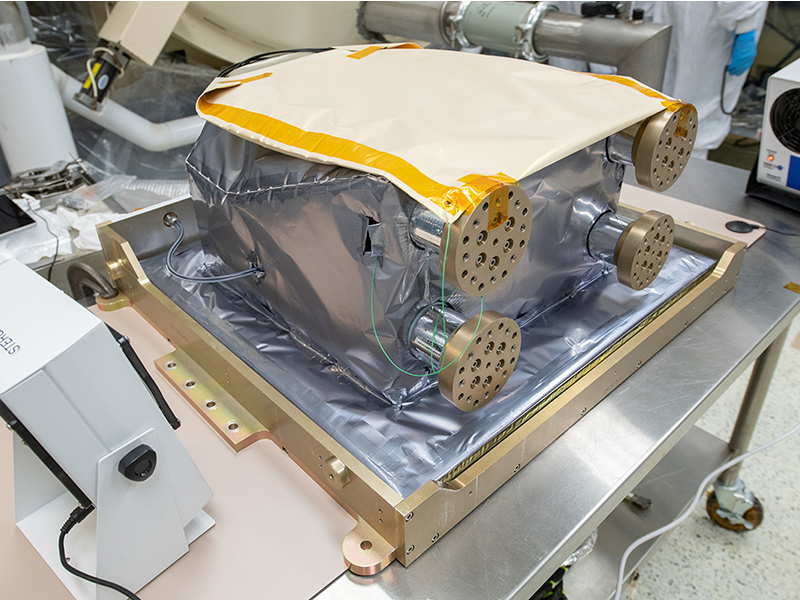 ETU SDA in its shipping container for post delivery to Goddard Space Flight Center.