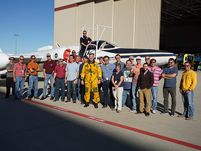 Some of the pilots, mechanics, engineers and scientists who participated in the ACEPOL field campaign