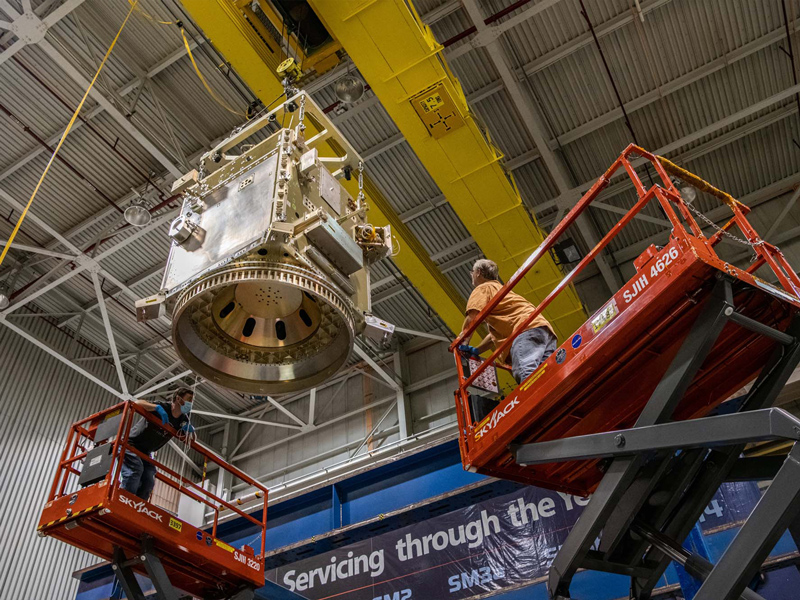 Testing observatory lifting points and pull strength of tilt platform, solar array, SPEXone, HARP2, and bus star tracker interfaces.