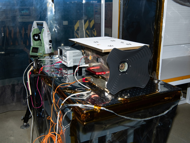 Ground system equipment setup for boresight alignment of HARP2 polarimeter. Credit: Henry, Dennis (Denny)