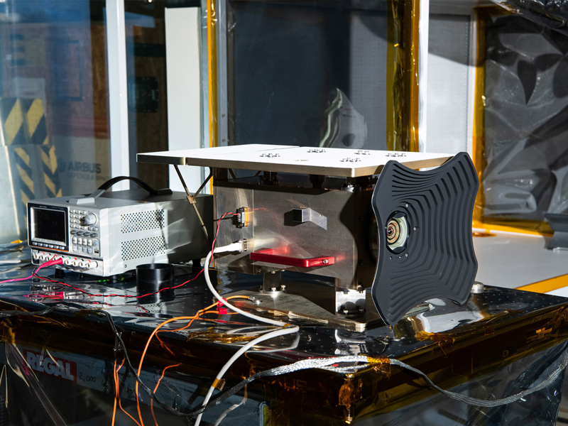 Ground system equipment setup for boresight alignment of HARP2 polarimeter. Credit: Henry, Dennis (Denny)