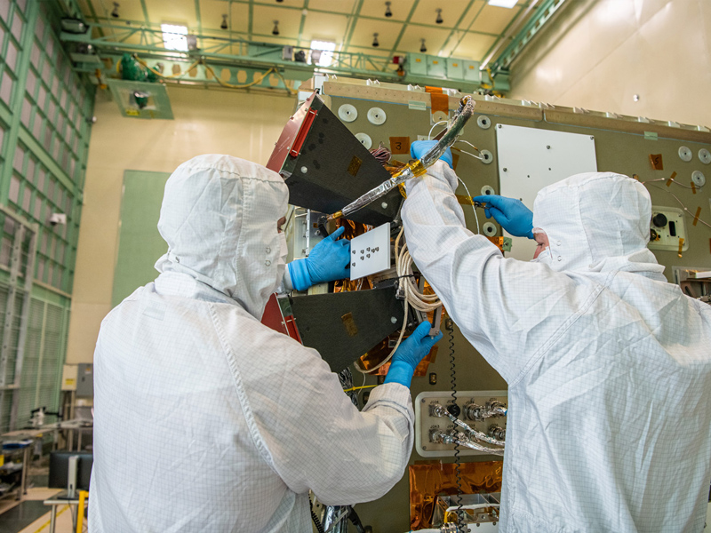 Installing bus Star Tracker Sensor on the PACE -Z Panel.