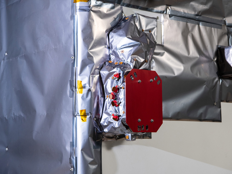Glamour photo of PACE in the Spacecraft Checkout Area prior to shipment to Astrotech. Credit: NASA
