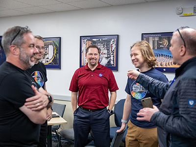 Media interviewed members of NASA’s PACE team on Wednesday, Jan. 3, 2024, during a NASA-hosted media day at the Astrotech Space Operations Facility near NASA’s Kennedy Space Center in Florida. Credit: NASA
