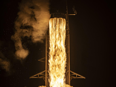 NASA’s PACE spacecraft, atop a SpaceX Falcon 9 rocket, successfully lifts off from Space Launch Complex 40 at Cape Canaveral Space Force Station in Florida at 1:33 a.m. EST Thursday, Feb. 8. Credit: SpaceX