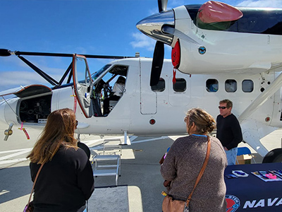 The NPS CIRPAS Twin Otter along with RSP, LARGE and LiNeph teams participated in Joby Aviation's outreach event at Marina Airport on Saturday, September 21. The instrument teams were on hand to talk about their science. The event was well attended with over 300 people touring the facility and enjoying some hands on aircraft access.