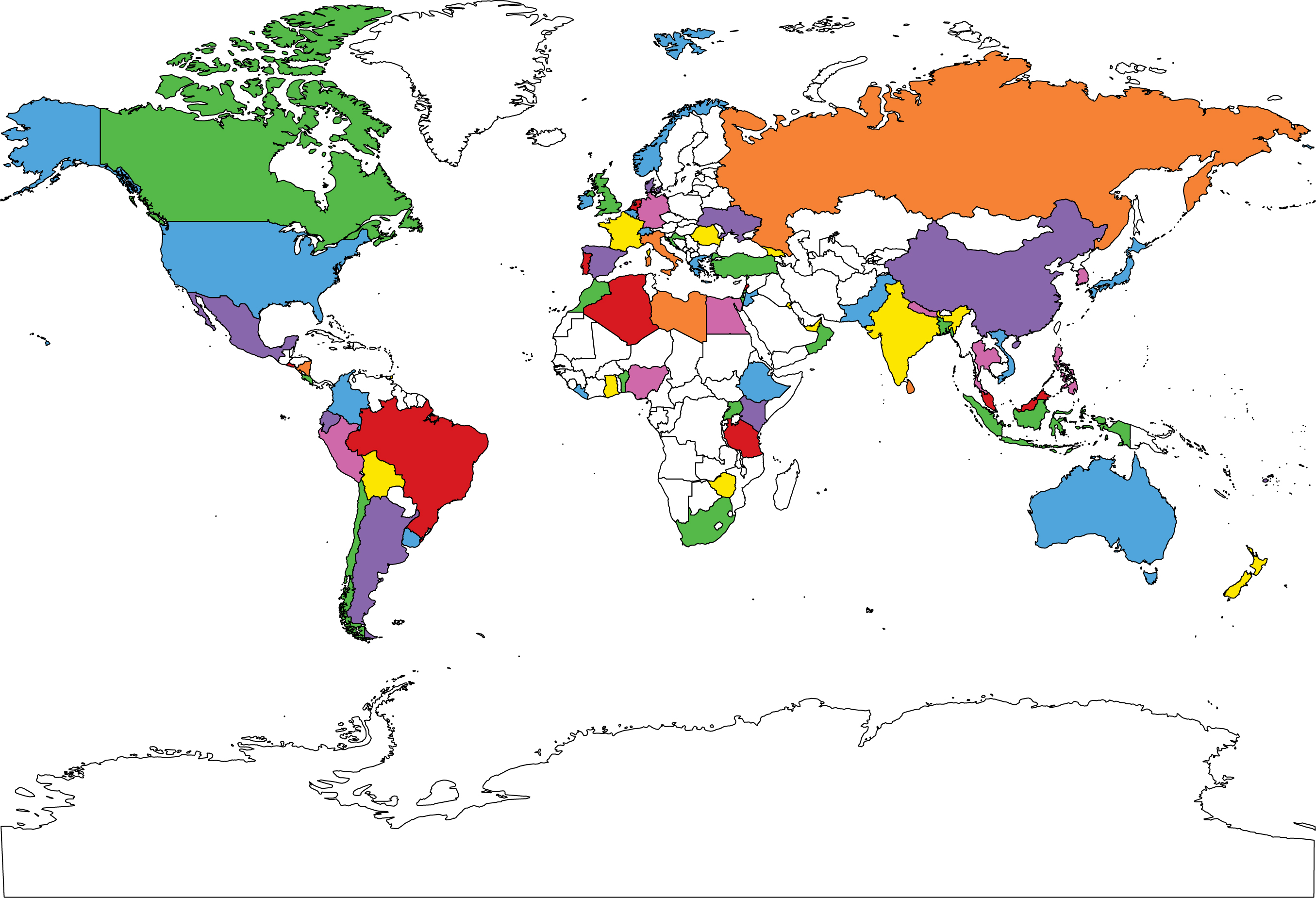 World map of worship attendees