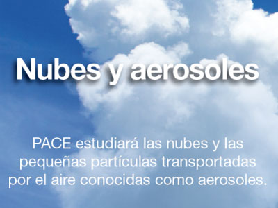 PACE estudiará las nubes y las pequeñas partículas transportadas por el aire conocidas como aerosoles. Credit: NASA GSFC