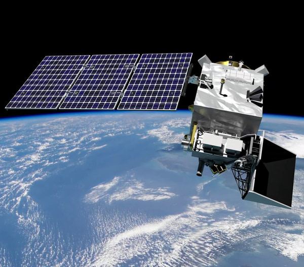 PACE spacecraft in orbit over Earth