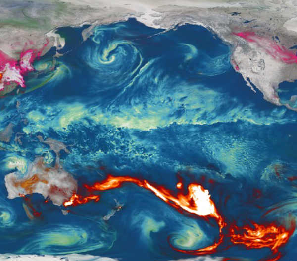 Global aerosols from August 1, 2019 to January 29, 2020