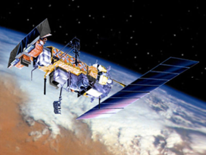 An example polar-orbiting satellite with AVHRR. Credit: NASA