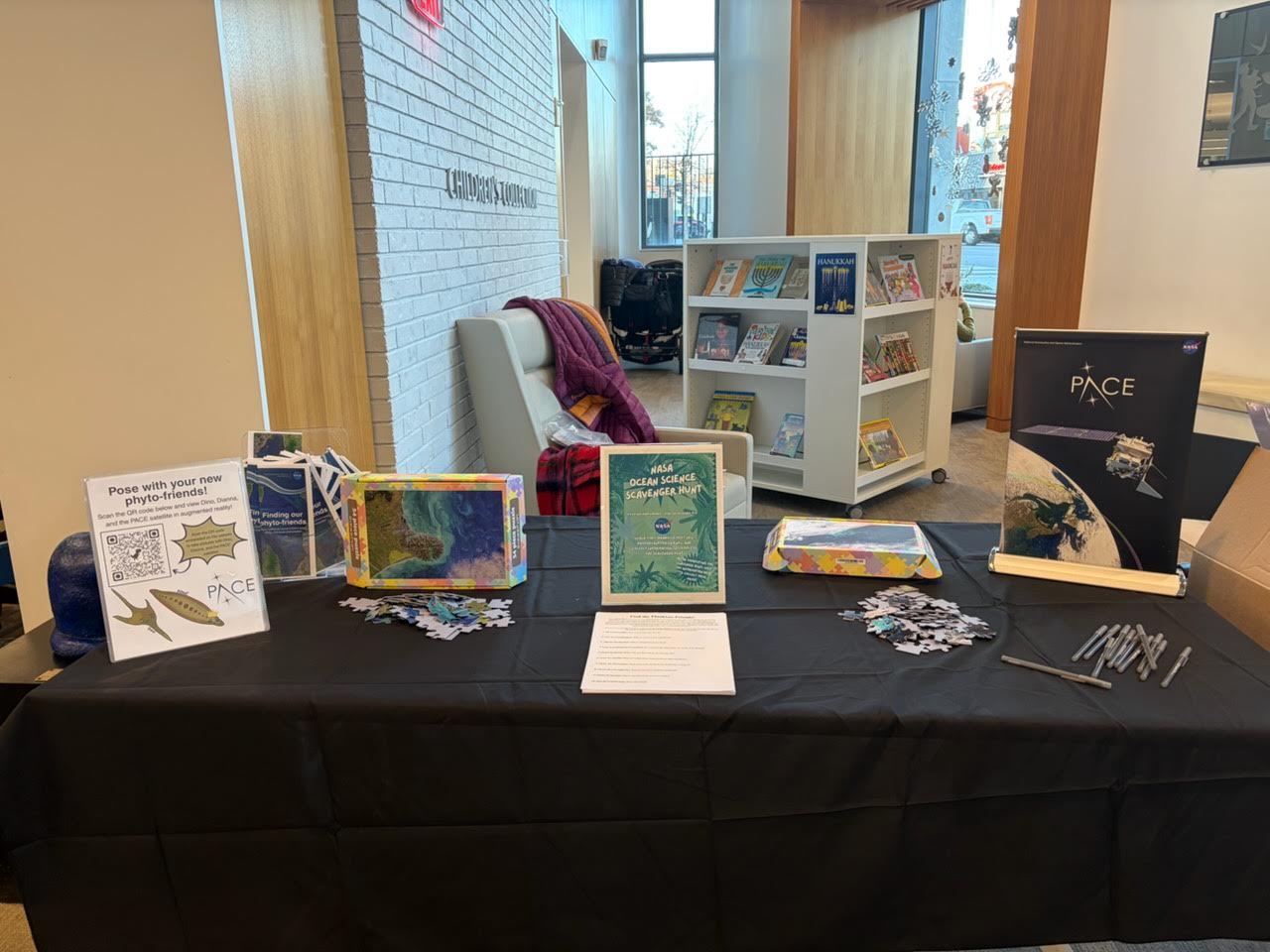 Outreach table at library