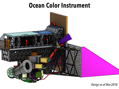The Ocean Color Instrument (OCI) is a highly advanced optical spectrometer and the primary sensor on PACE. Credit: NASA GSFC