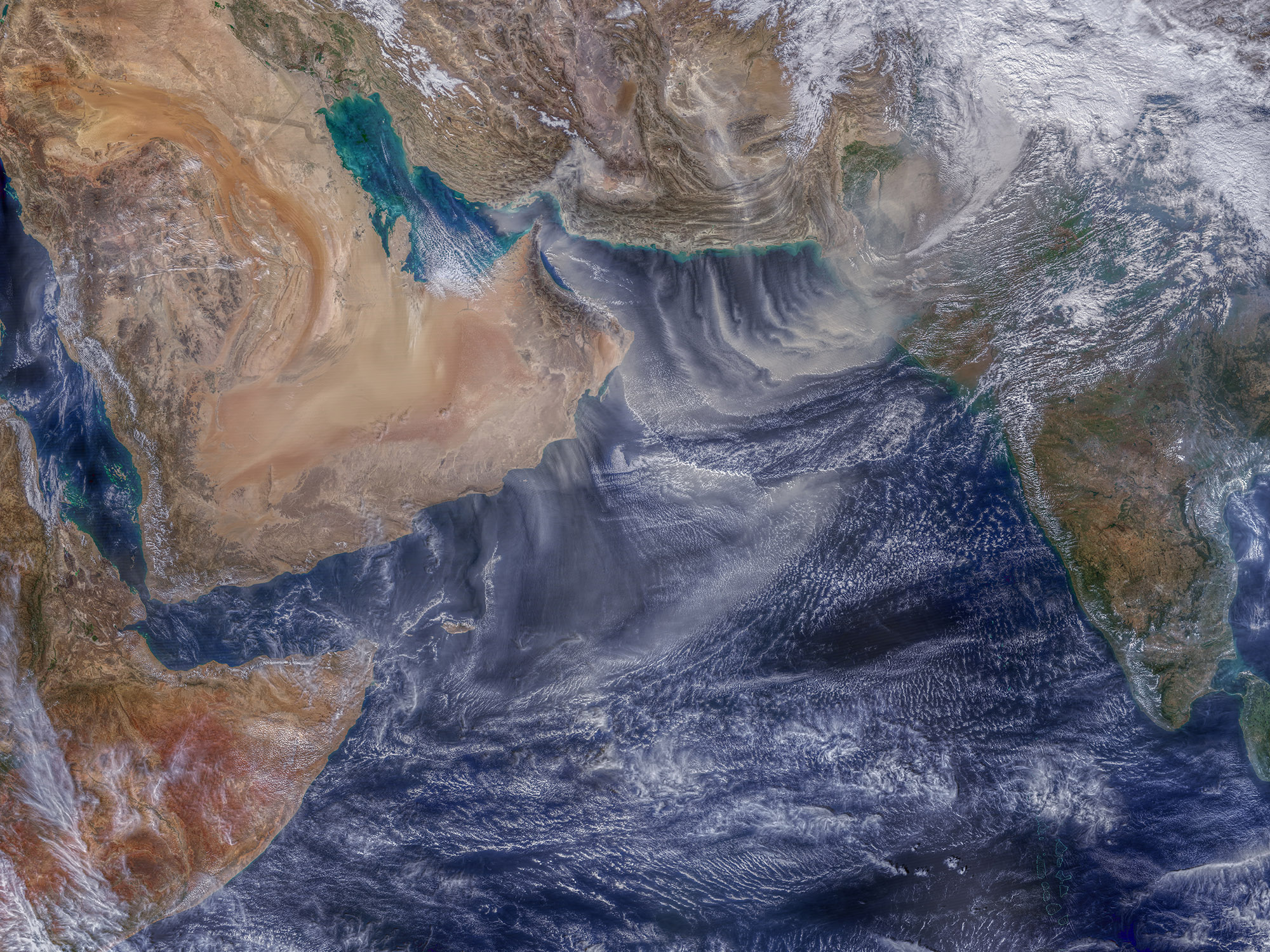 Dust Over the  Arabian Sea