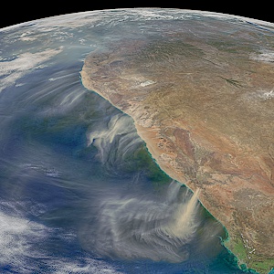 Dust and Smoke from SW Africa