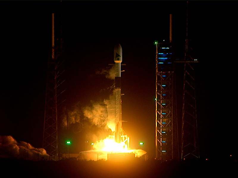 3, 2, 1 ... LIFTOFF! A SpaceX Falcon 9 rocket carrying NASA’s PACE spacecraft launched from Cape Canaveral Space Force Station’s Space Launch Complex 40 at 1:33 a.m. EST Thursday, Feb. 8, 2024.   Credit: NASA