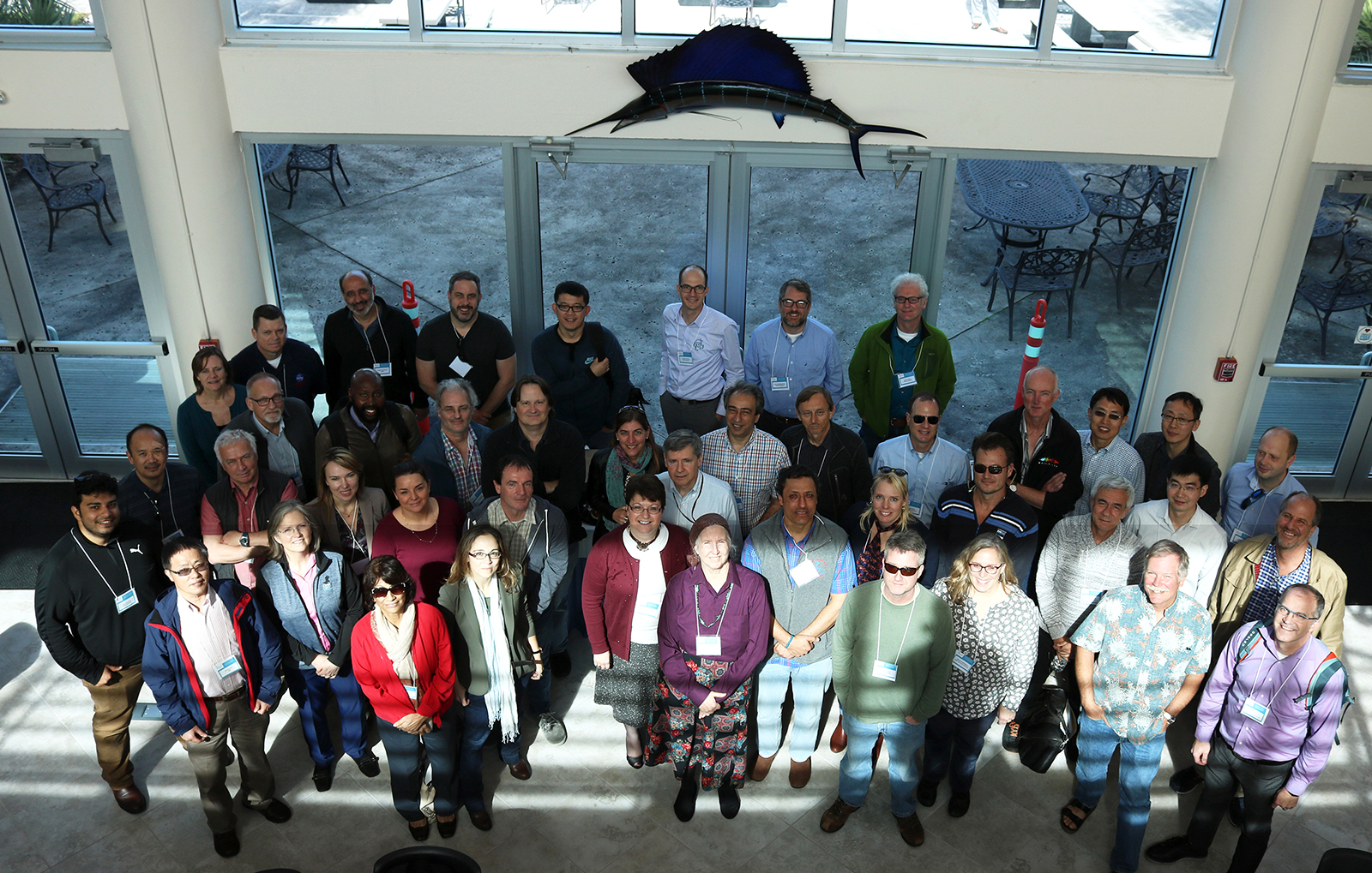 Members of the PACE Science Team pose for a photo at the 2018 Science Team Meeting, held at the Harbor Branch Oceanographic Institute in Fort Pierce, FL.