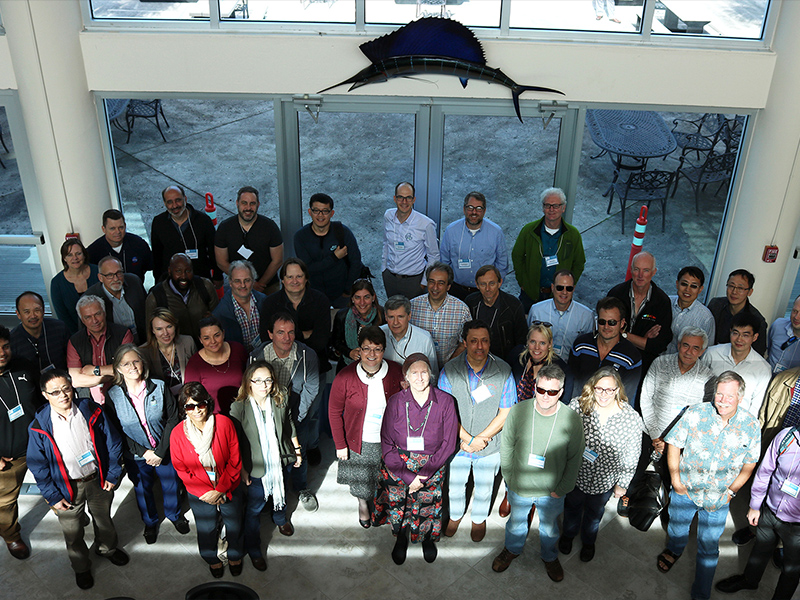 Members of the PACE Science Team pose for a photo at the 2018 Science Team Meeting, held at the Harbor Branch Oceanographic Institute in Fort Pierce, FL. Credit: PACE Mission