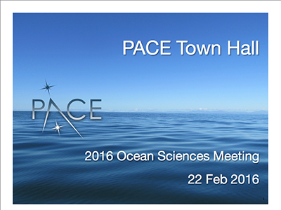 PACE Town Hall at Ocean Sciences