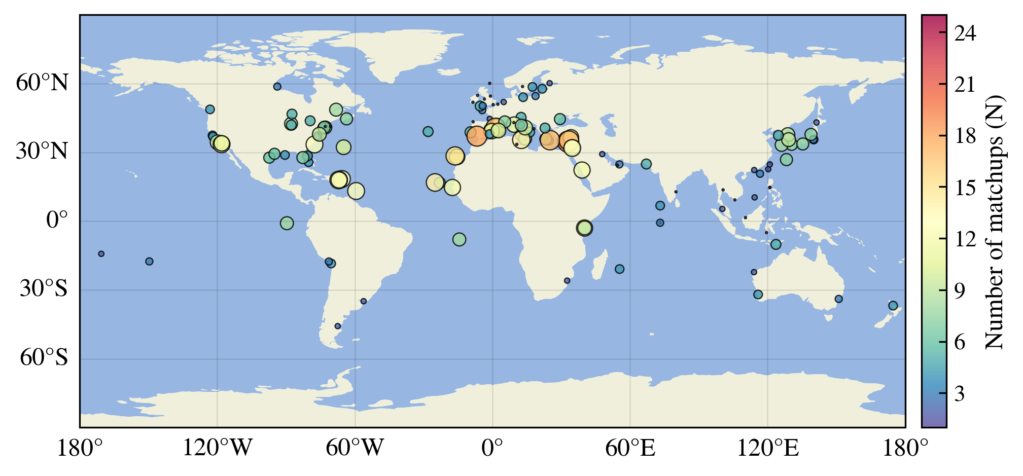 site count bubble map