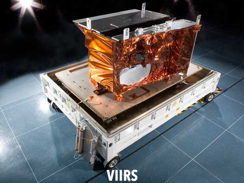 Image of the Visible Infrared Imaging Radiometer Suite (VIIRS) instrument. Credit: NASA